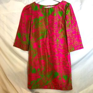 Lilly Pulitzer Queen of Hearts Silk Shift Dress
